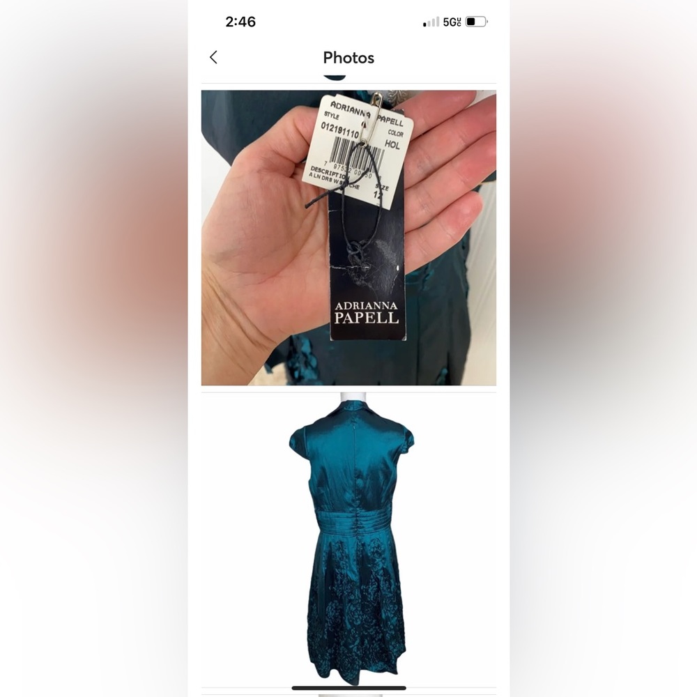 Mother of the bride dress/cocktail dress.silky teal blue. New with tags.